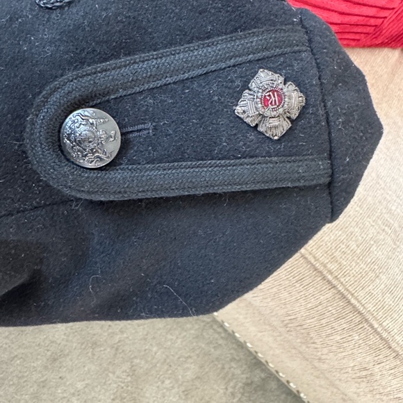 Ralph Lauren Black Military Coat Women Size M - Picture 6 of 7